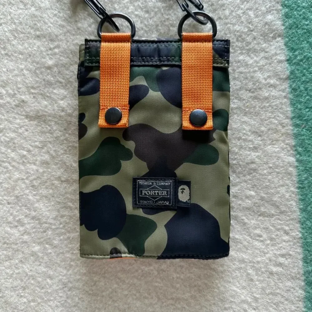 A Bathing Ape Bape X Porter Shark Camo Crossbody Bag Travel Case